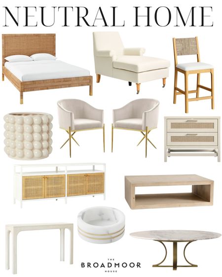 Neutral home, rattan furniture, cane furniture, armchair, counter stool, dining chair, bar stool, home decor, media console, coffee table 

#LTKFind #LTKstyletip #LTKhome