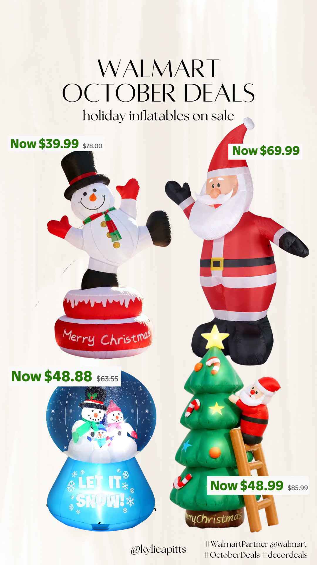 #WalmartPartner Just ordered our big Christmas decorations on major sale @walmart during their October Deals sale! Grab yours while you still can! The sale runs 10/5 -10/11! #OctoberDeals #decordeals 

 