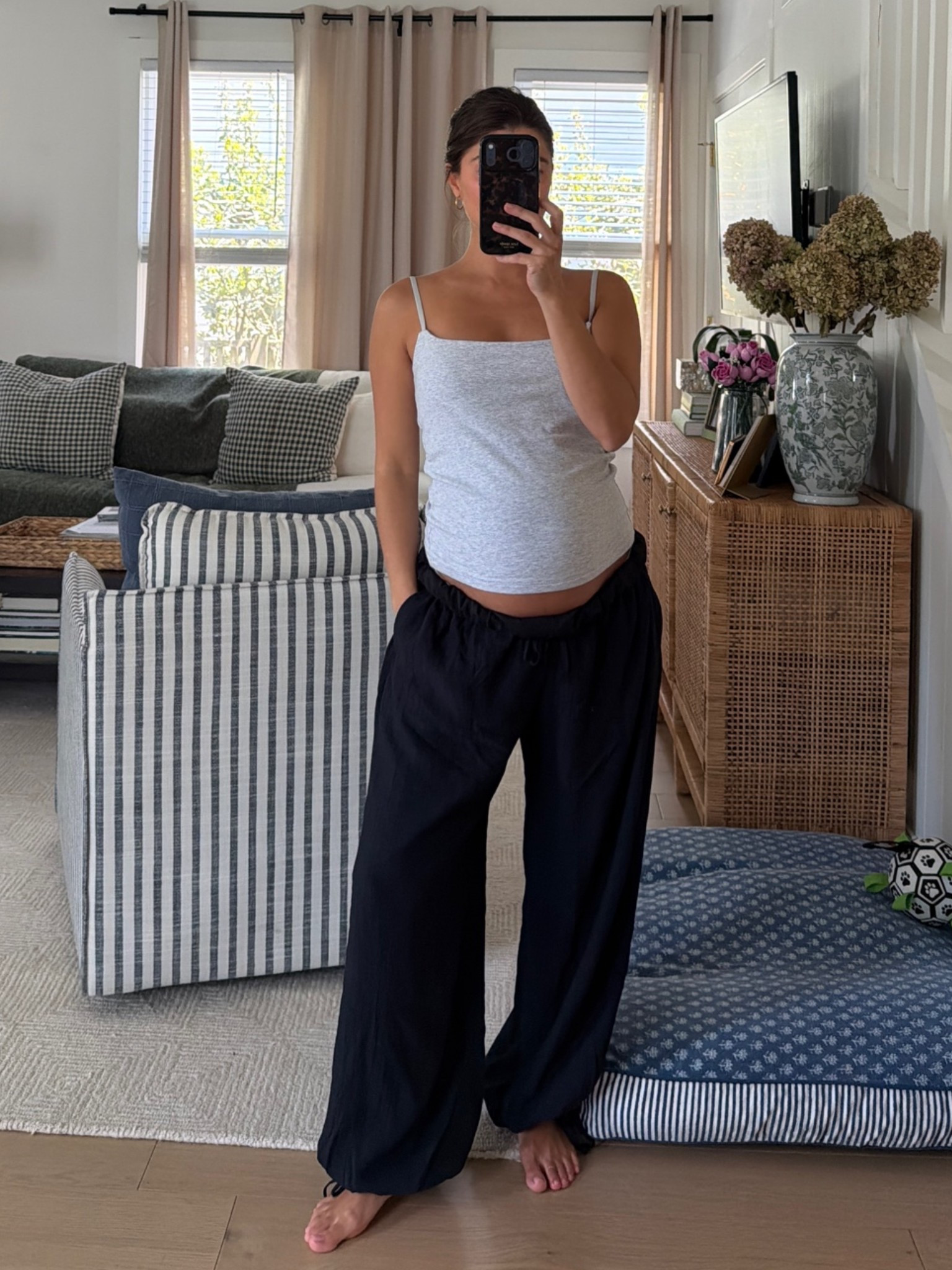 [5/8/26] @abercrombie sale is live! Code SHORTSAF for additional 15% off cart | wearing large in the bra-free cami (seriously my most worn AF style) and medium/short in bottoms but should’ve sized down to small. I recommend staying your true size in these pants if you’re pregnant! Also linking another bra-free top option that’s tuckable. 

[*Offer valid online only 5/7/2026-5/11/2026 in US/CA. Excludes clearance. Online price reflects discount. Offer valid online only 5/7/2026-5/11/2026 in US/CA. Exclusions apply as indicated. Online price reflects discount. Use code SHORTSAF to get an additional 15% off almost everything in stores and online at checkout from 5/7/26-5/11/26 in US/CA. Exclusions apply. See details online.]