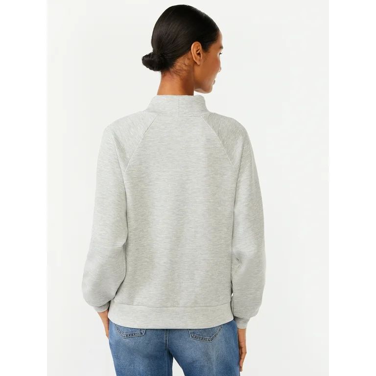 Scoop Women's Scuba Knit Funnel Neck Sweatshirt | Walmart (US)