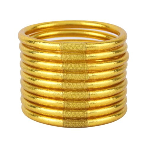 BuDhaGirl Gold All Weather Bangles® (AWB®) - Serenity Prayer | Amazon (US)
