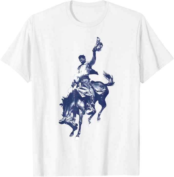 Cowboy Rodeo Horse Western Country Vintage Bronco Riding T-Shirt | Amazon (US)