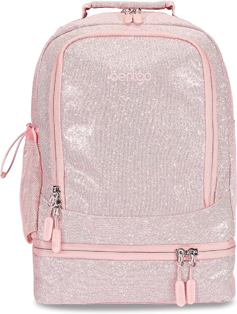 Bentgo® Kids 2-in-1 Backpack & Insulated Lunch Bag - Glitter Designed 16” Backpack for School ... | Amazon (US)