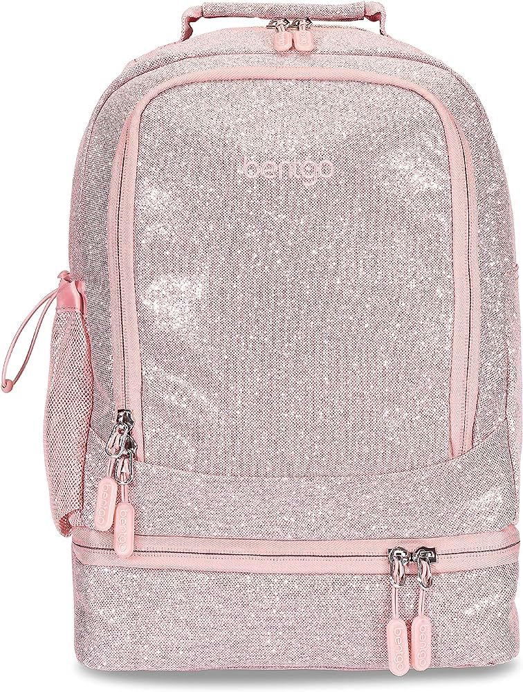 Bentgo® Kids 2-in-1 Backpack & Insulated Lunch Bag - Glitter Designed 16” Backpack for School ... | Amazon (US)