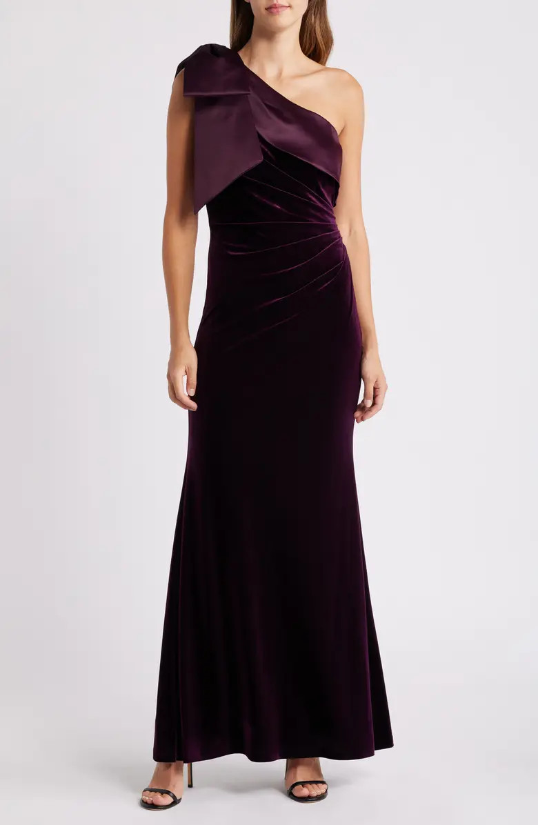 Eliza J One-Shoulder Bow Gown | Nordstrom | Nordstrom