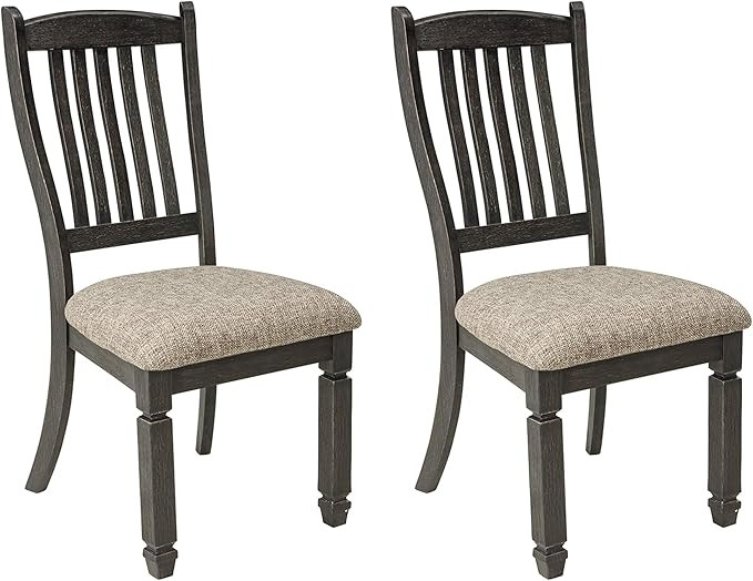 Signature Design by Ashley Tyler Creek 20" Dining Room Upholstered Chair, 2 Count, Antique Black | Amazon (US)