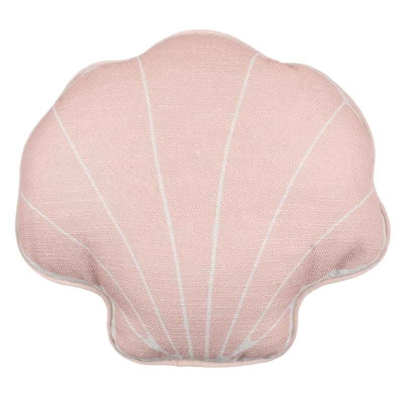 Blush Shell Shaped Outdoor Throw Pillow, 16x18 | At Home