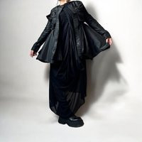 Avant Garde Asymmetrical Black Jacket - Gothic Extravagant Shiny Trench Coat Modern Stylish Fashion | Etsy (US)