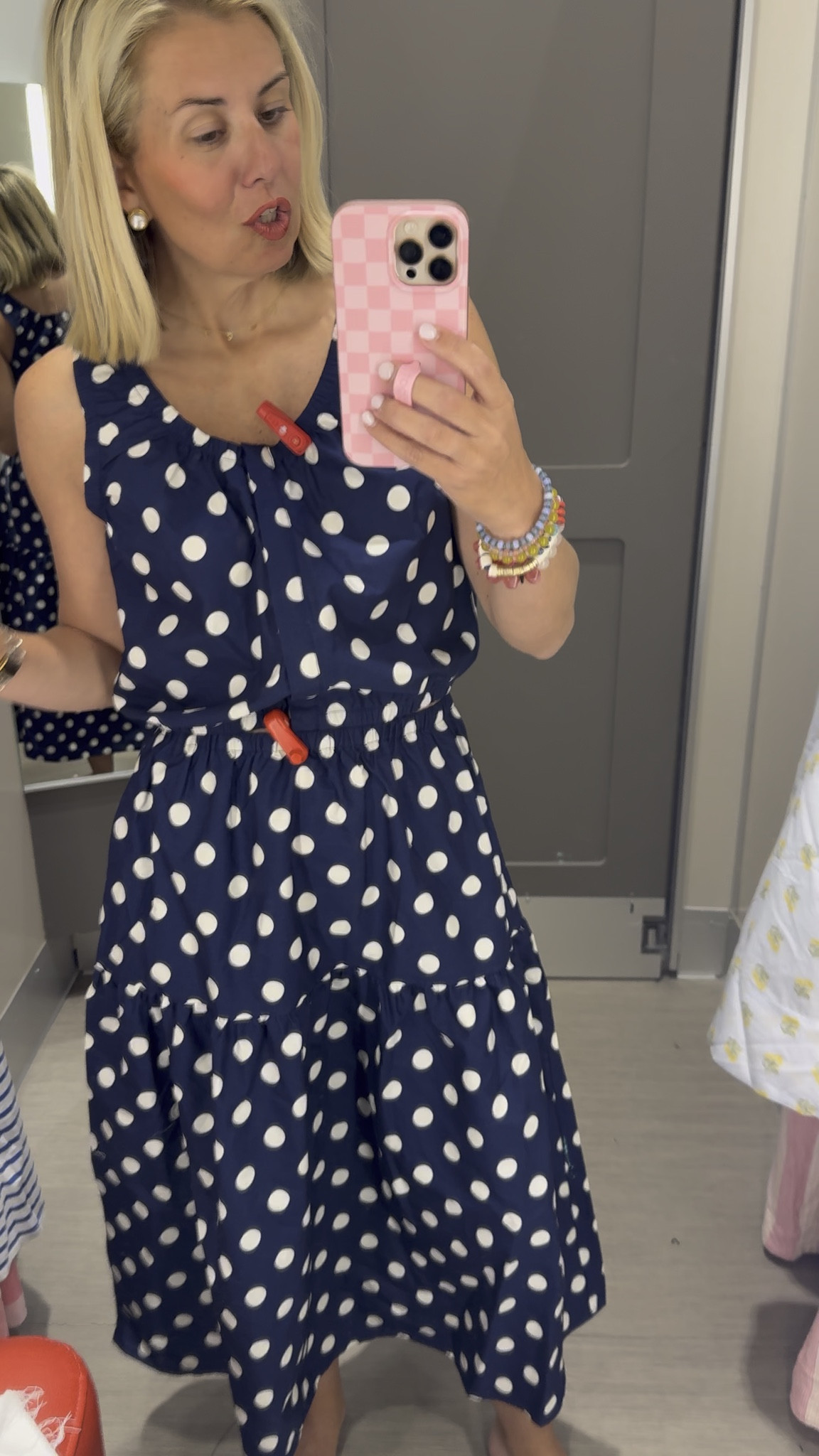 Cuteness overload!! Totally wearing this together and separate. I’m wearing XS in top and skirt. 
￼
 *Use my code Catherine20 at A+B
 *Use code Mixandmatchmadness at Loopy

#LTKdayinmylife #LTKOver40 #LTKSeasonal