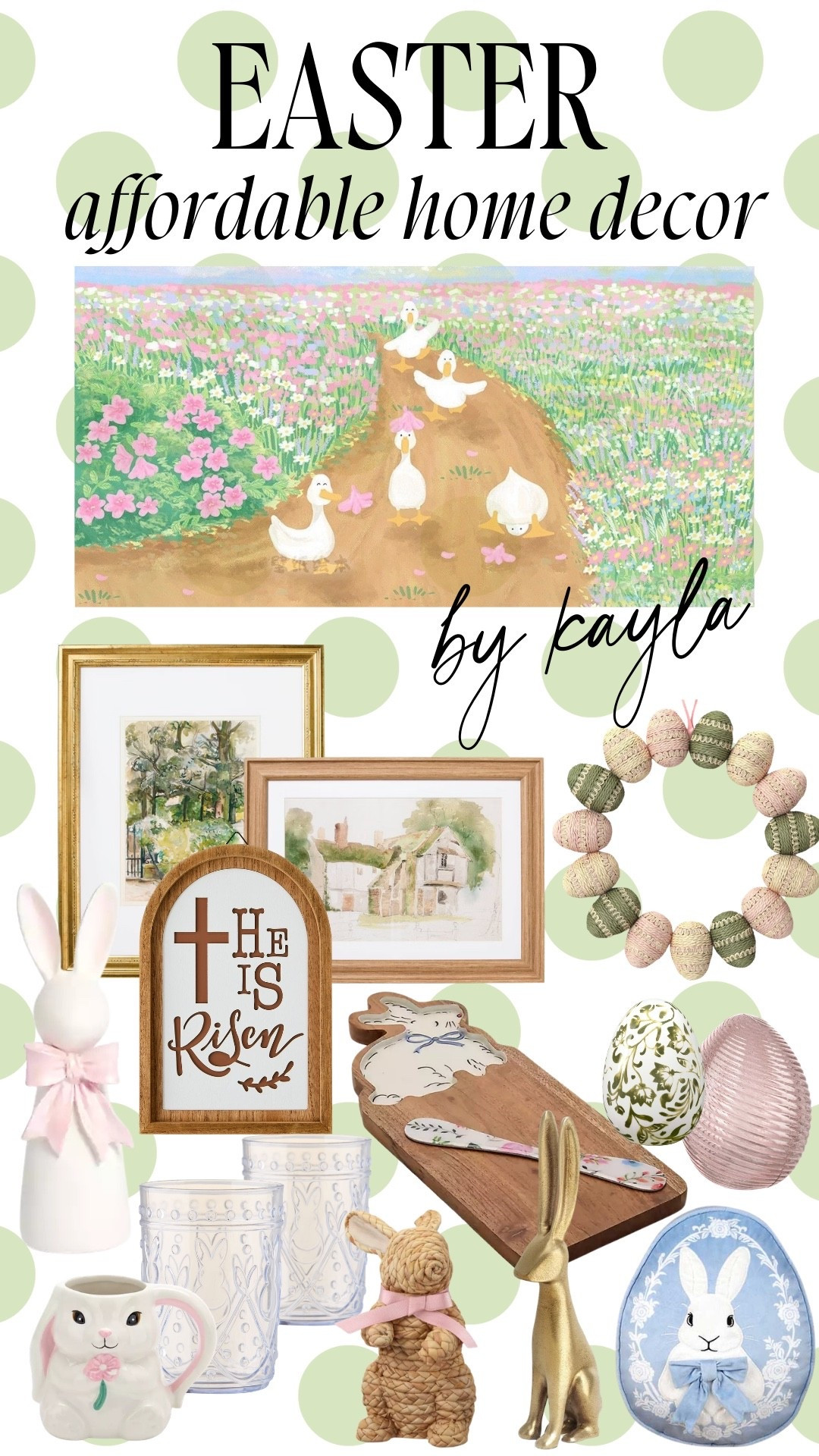 Easter affordable home decor! I did a little shopping on Walmart, Target, Costco to finds the cutest Easter decor for you. I love the charcuterie board, coffee mug, and wall art!

#LTKmomlife #LTKHome #LTKSeasonal