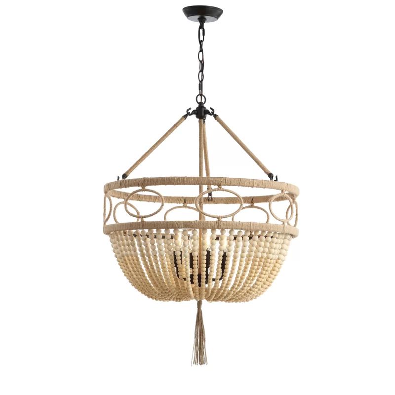 Jetter 4 - Light Unique / Statement Drum Chandelier with Rope Accents | Wayfair North America