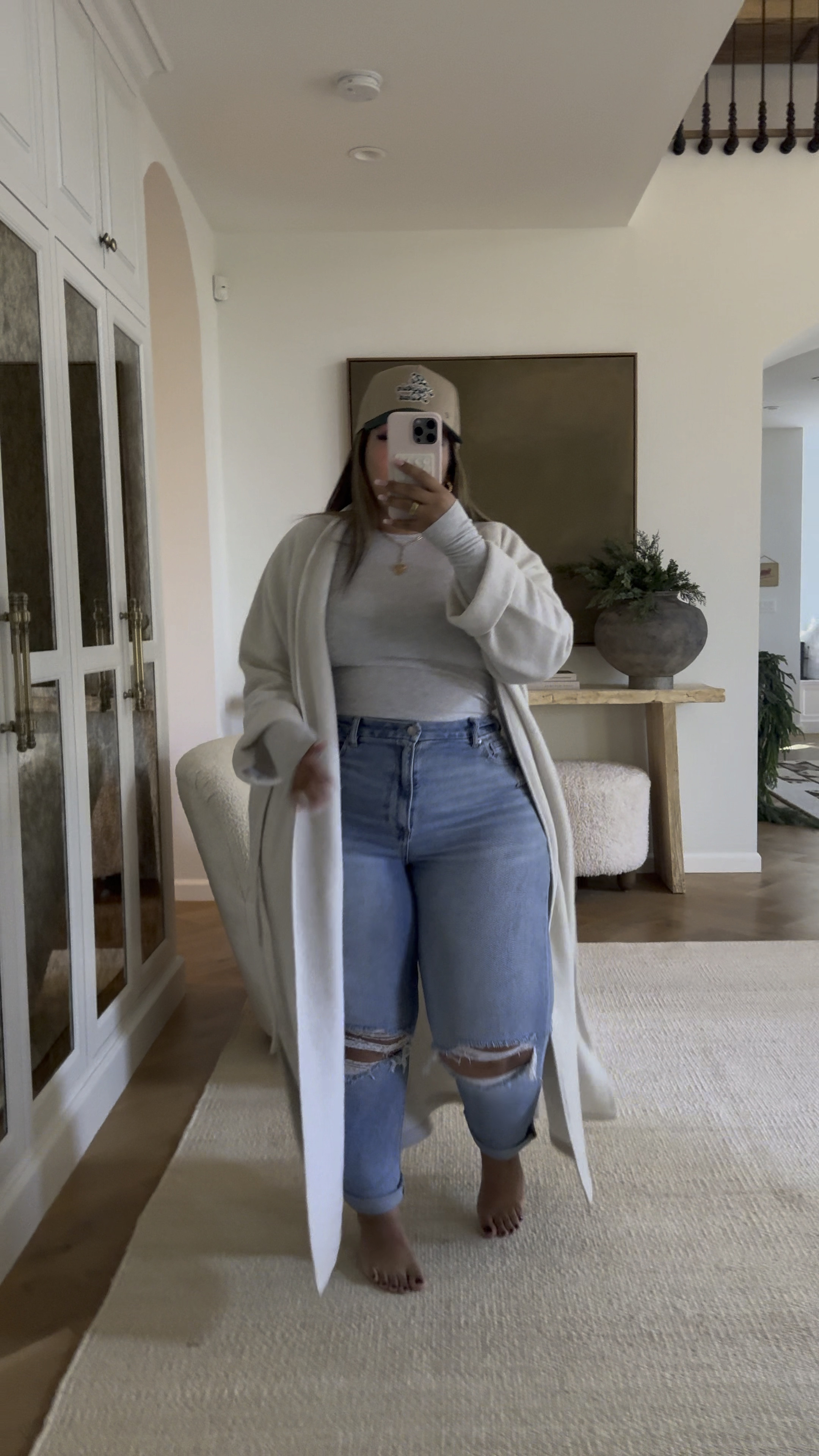 Todays OOTD! Wearing a size 14 in the jeans and large in the cardigan. 

#LTKmidsize #LTKstyletip #LTKVideo