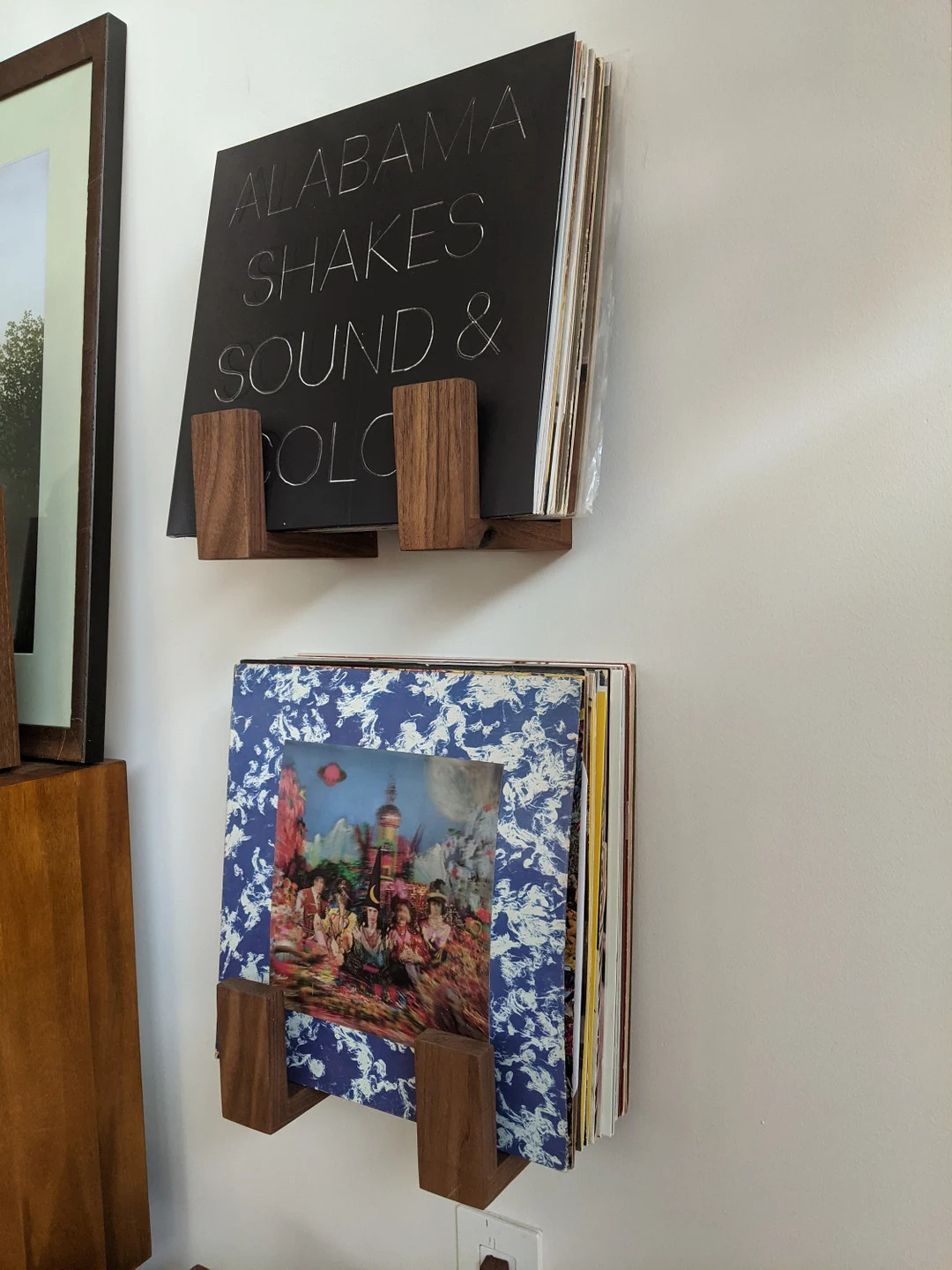 Vinyl Wall Holders Set, Record Holders, Minimalist Wall Mounted Holder - Sold as Pair of Two Hook... | Etsy (US)