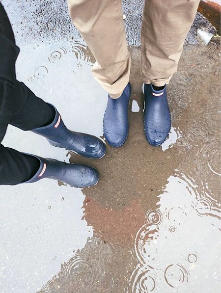 The beat rain boots! Hunter womens rain boots, size 7.  Mens rain boots, size 11. Heattech ultra warm leggings. Love them!

#LTKSeasonal #LTKshoecrush #LTKmens
