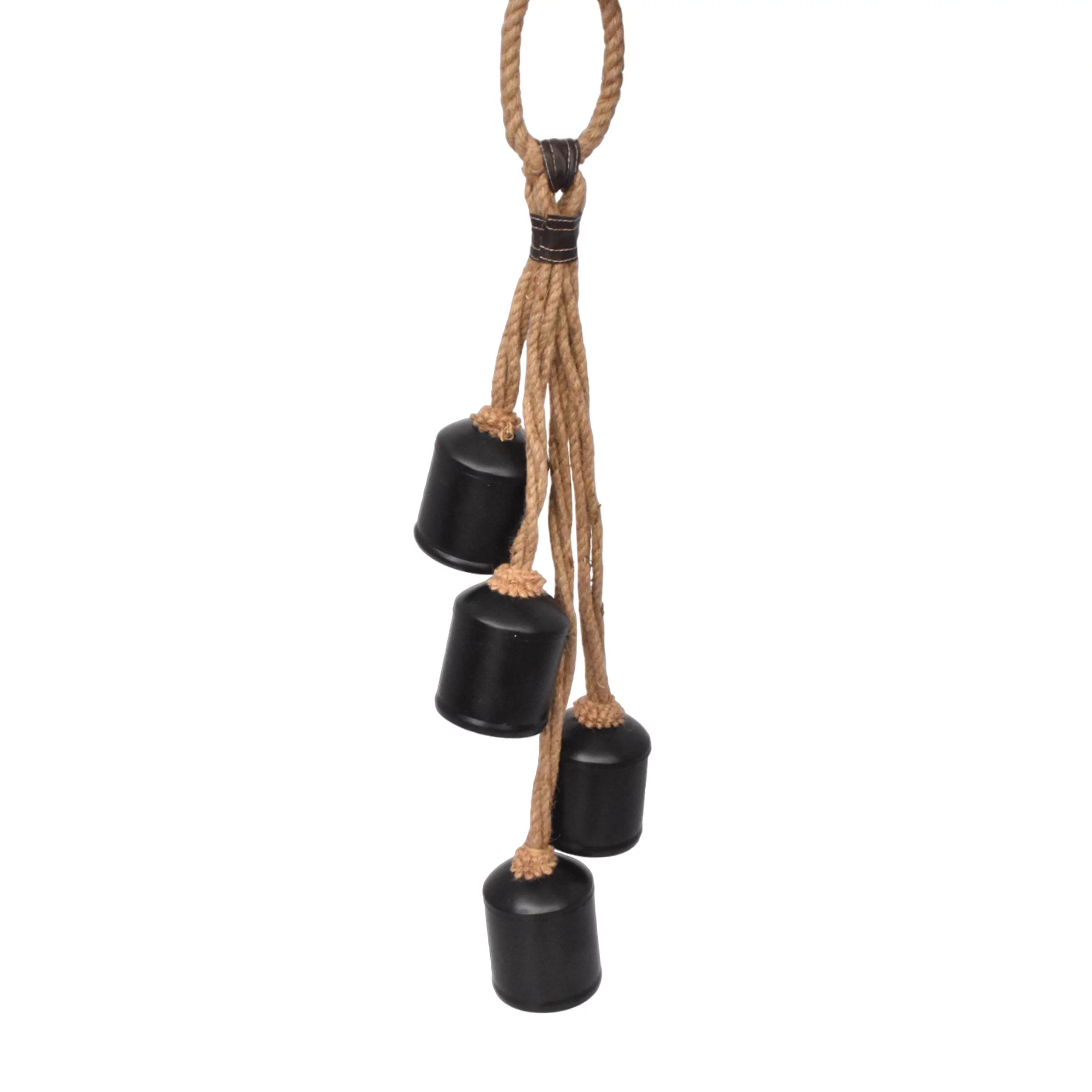 4-Count Metal Hanging Bells Christmas Decoration in Black Finish, 28.75 in, by Holiday Time - Wal... | Walmart (US)