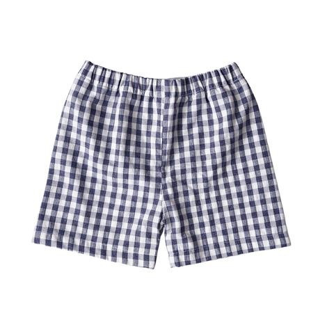 Patriot Navy Gingham Seersucker Shorts | The Bella Bean