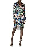 MILLY Women's Jordan Tropical Palm Print Dress, Black Multi, 2 | Amazon (US)