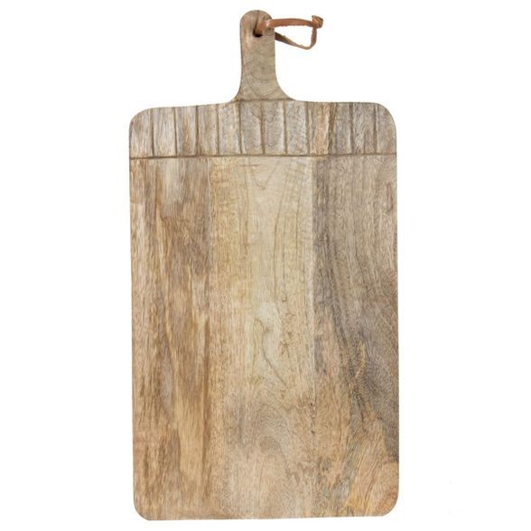 Tall Rectangle Hand Carved Wood Serving Cutting Board - Foreside Home & Garden | Target