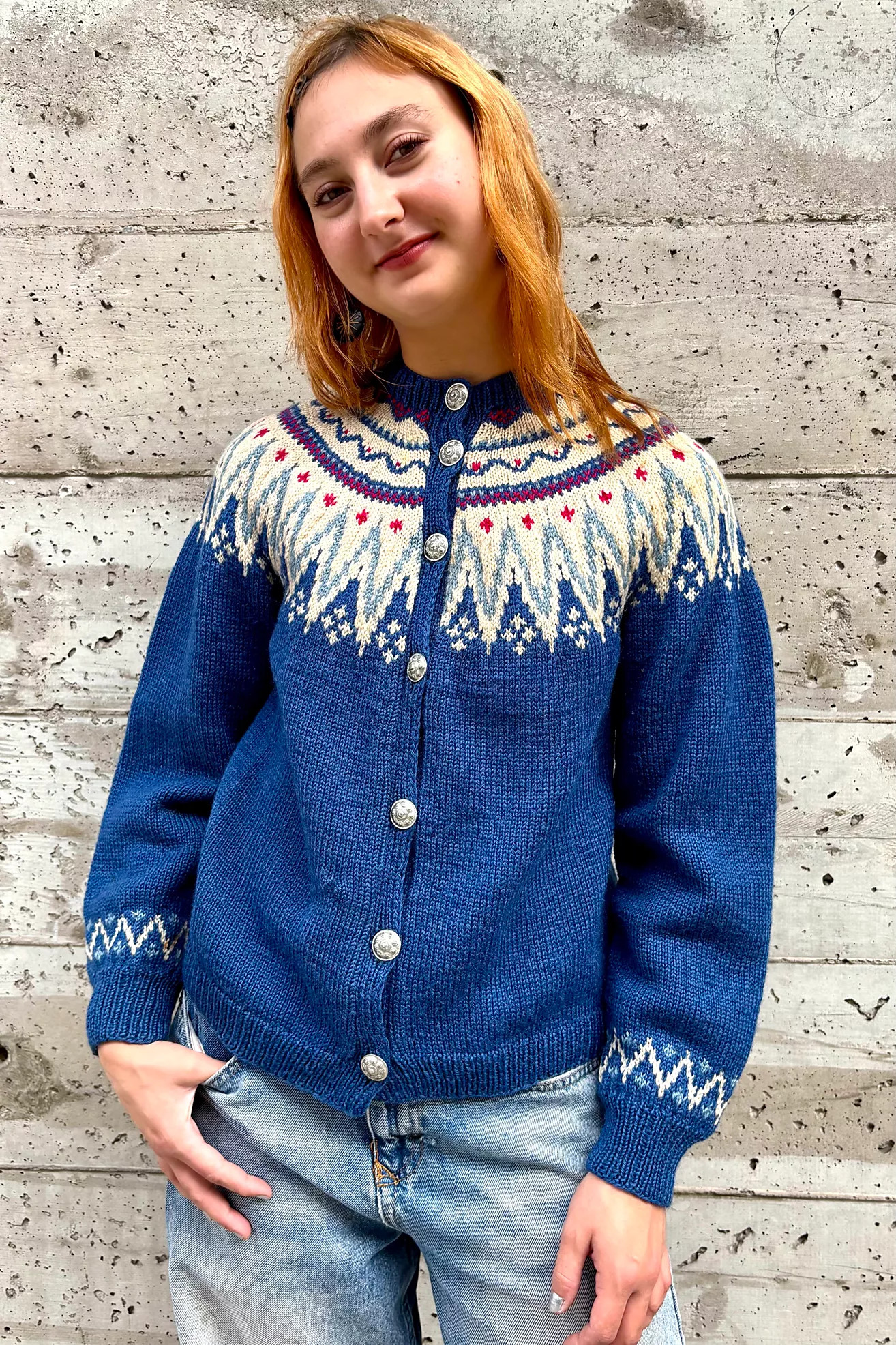 1960’s Handmade Wool Cardigan Sweater Selected by Nomad Vintage | Free People (Global - UK&FR Excluded)