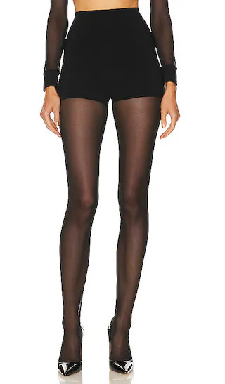 x REVOLVE Legging With Mesh Bottom Footsie in Black | Revolve Clothing (Global)