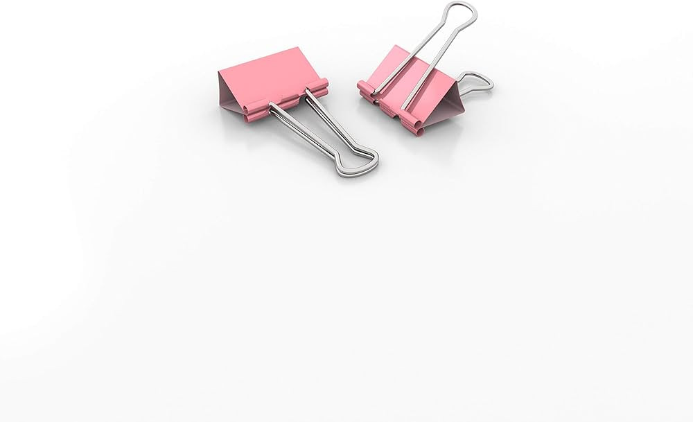 Colored Binder Clips Mini Metal Clamp 5/8-IN / 0.6-inch / 15-mm (Pink, 40-Count) | Amazon (US)