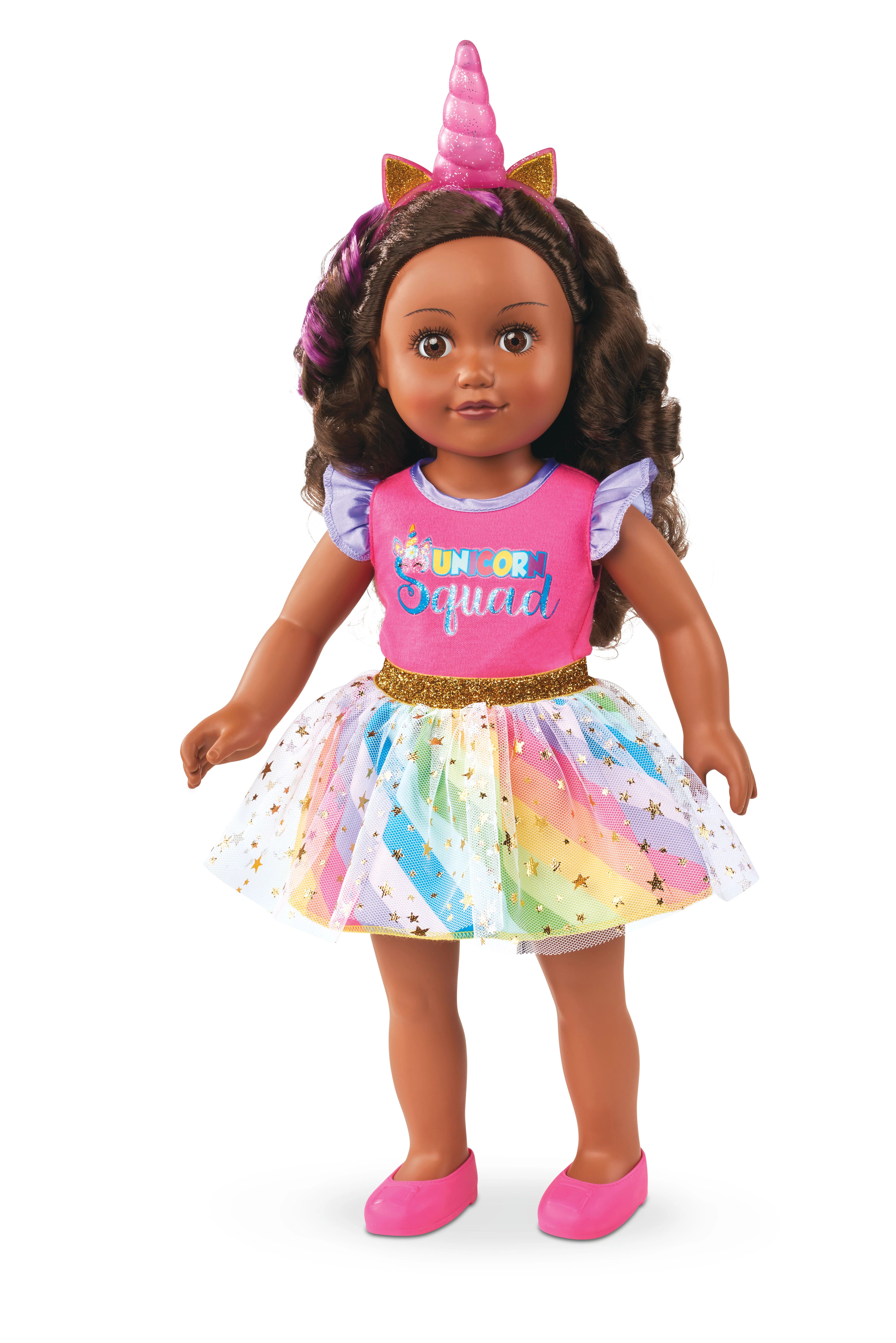 My Life As Poseable Unicorn Trainer 18" Doll, Dark Brunette Hair, Brown Eyes, Dark Skin Tone - Wa... | Walmart (US)