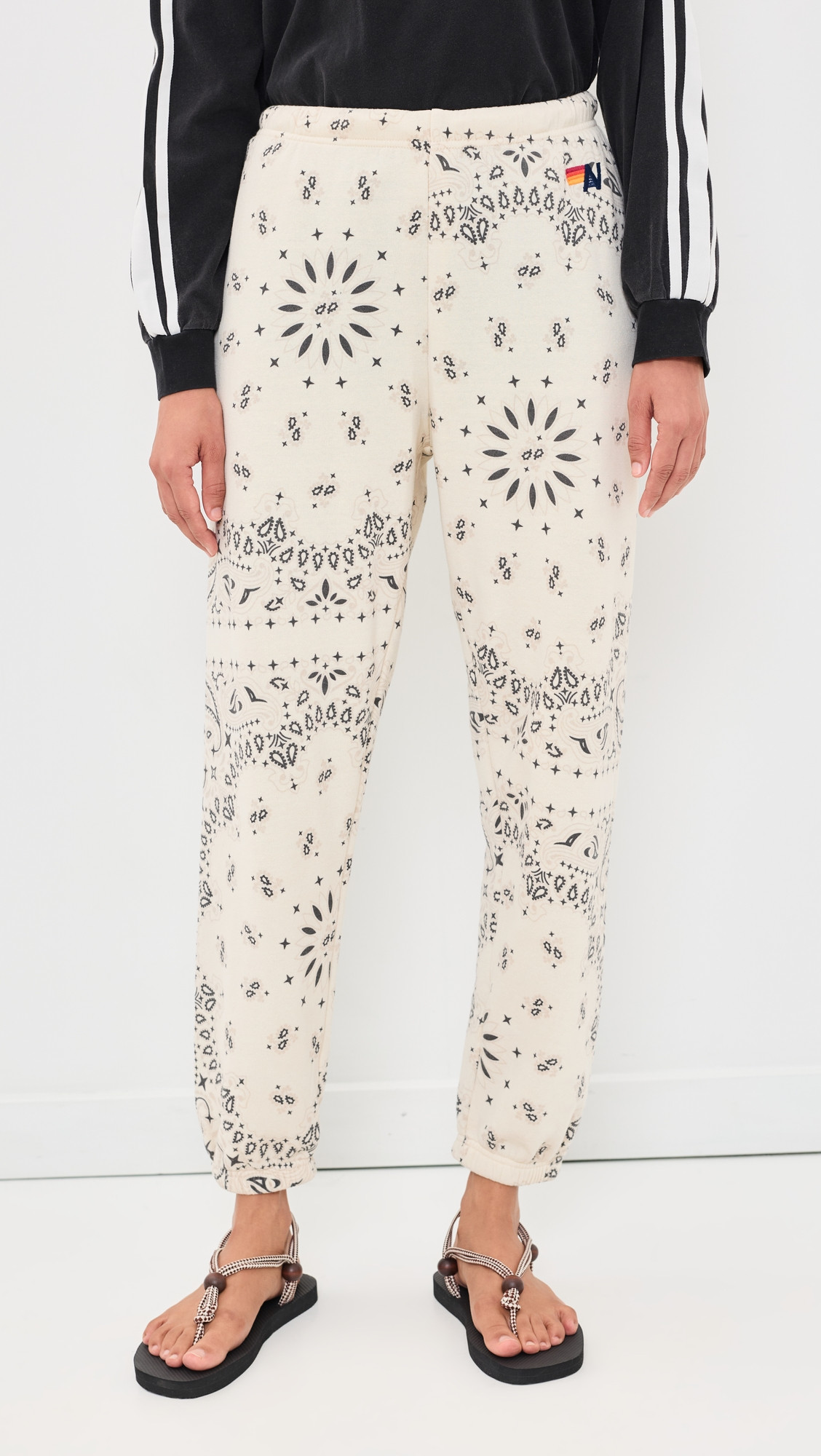 Aviator Nation Bandana Sweatpants Vintage White XS | Shopbop