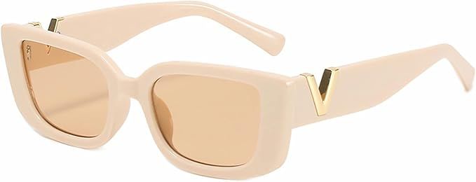 YDAOWKN Rectangle Sunglasses for Women Trendy Retro Cat Eye Sunglasses UV400 Protection Square Fr... | Amazon (US)