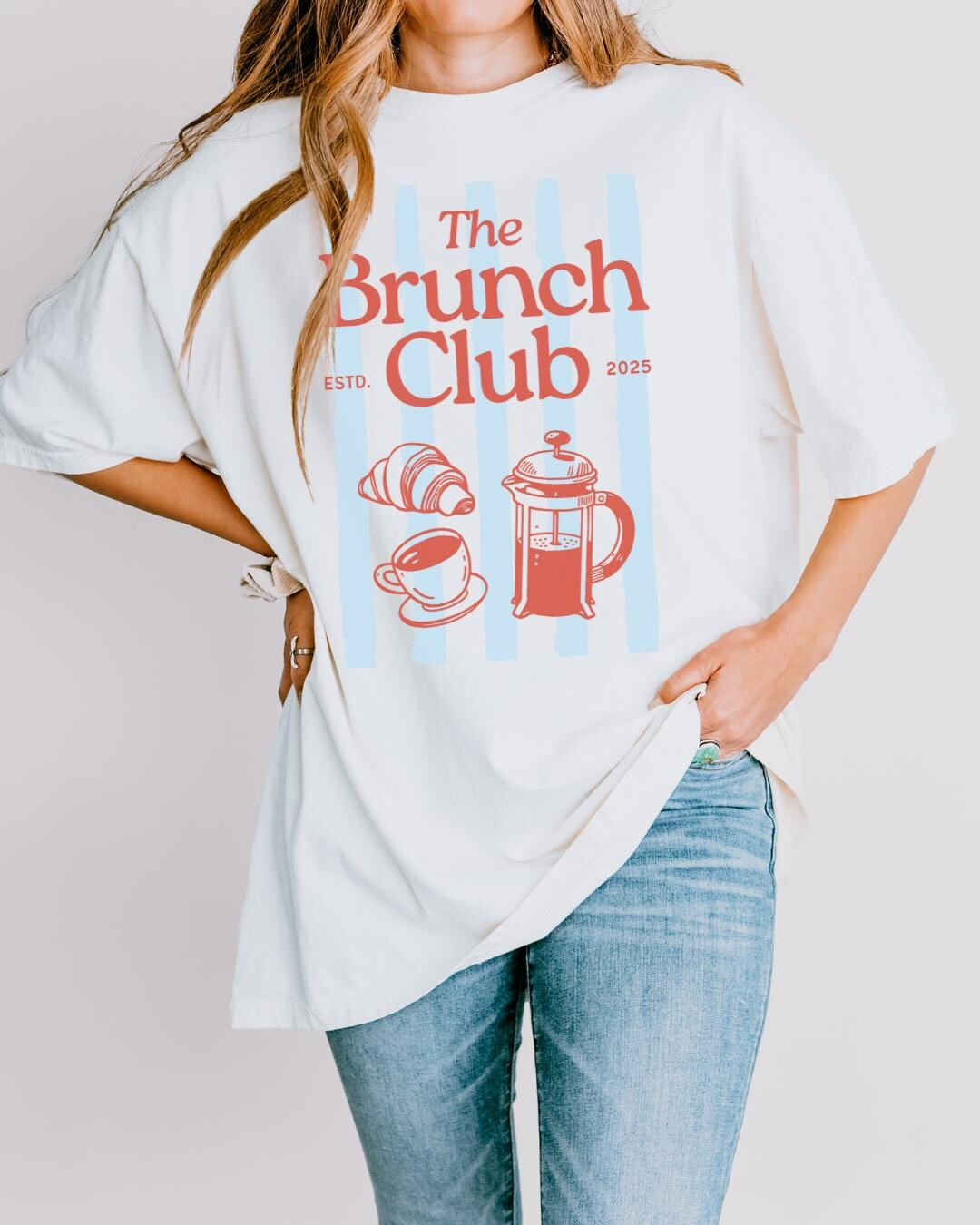 Comfort Colors Brunch Shirt | Brunch Tee Gift for Her, Foodie Shirt, Coffee Shirt, Oversized Shir... | Etsy (US)