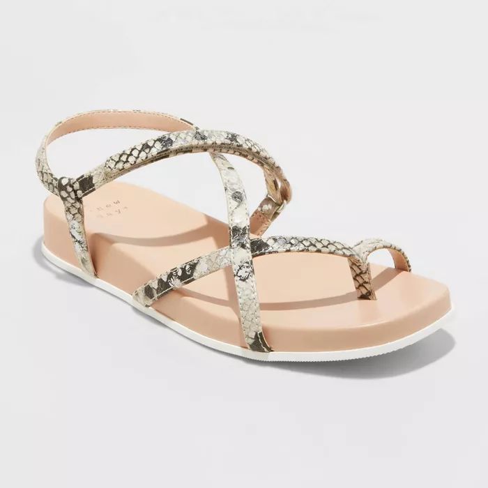 Women's Eden Strappy Toe Loop Sandals - A New Day™ | Target