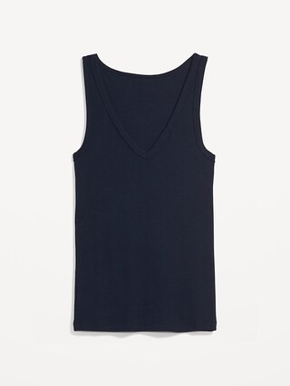 First-Layer Rib-Knit V-Neck Tank Top for Women | Old Navy (US)