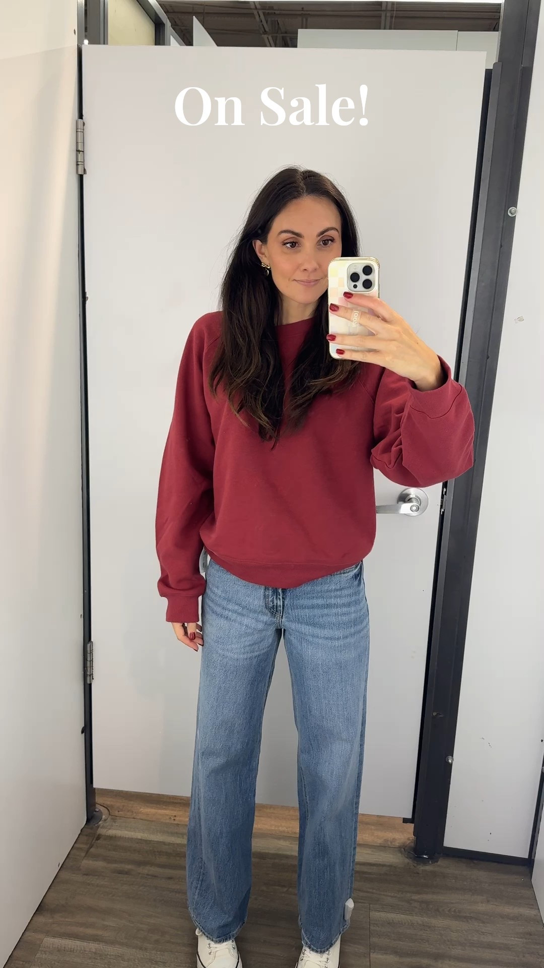 These wide leg jeans are so comfy, fit great at the waist with no gap and are on sale! Cute basics for busy mom life

#LTKFindsUnder50 #LTKSaleAlert #LTKmomlife