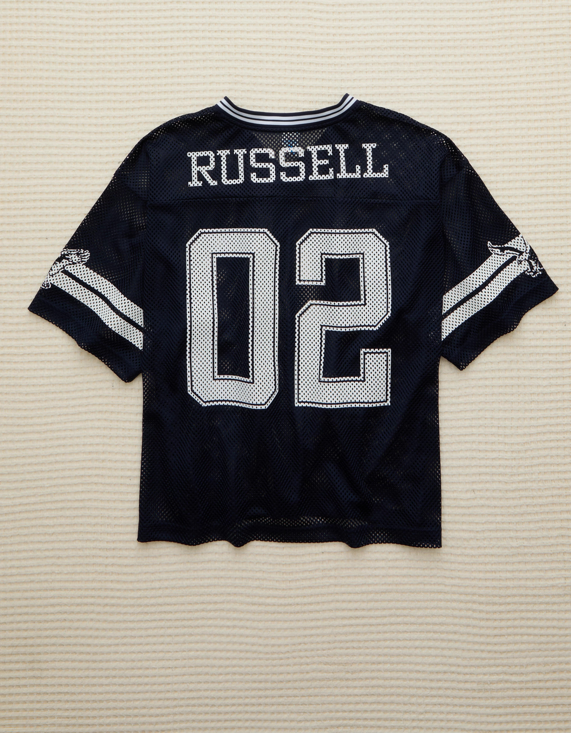 AE x Russell Athletic Graphic Mesh Jersey | American Eagle Outfitters (US & CA)
