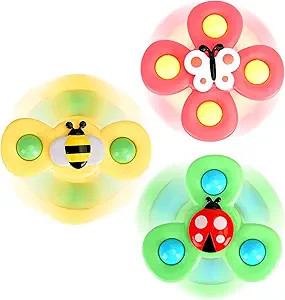 3PCS Suction Cup Spinner Toys for 1 2 Year Old Boys|Spinning top Baby Toys 12-18 Months|First Bir... | Amazon (US)