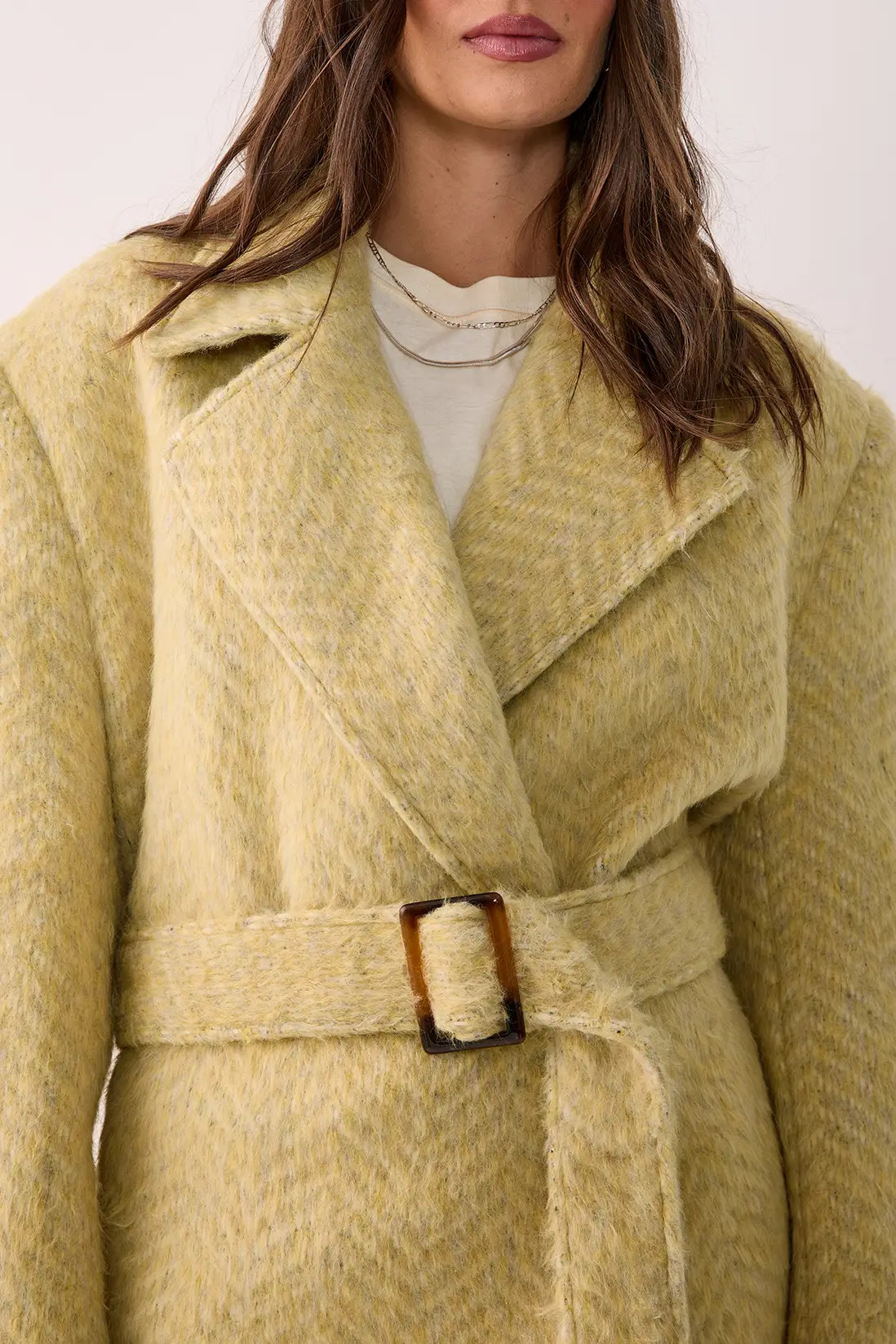 Premium Double Breasted Brushed Herringbone Coat | Nasty Gal US