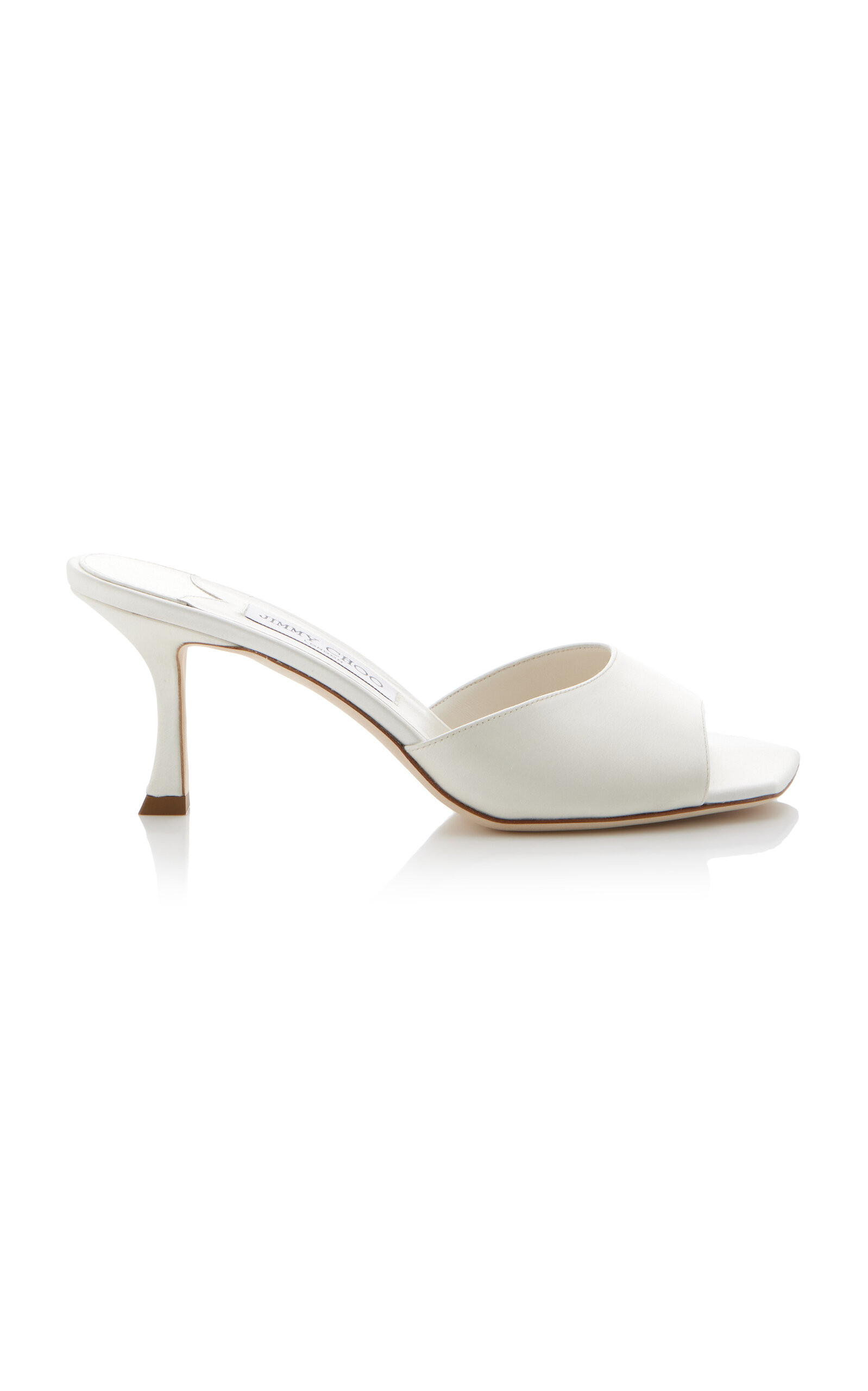 Jimmy Choo - Exclusive New Satin Mules - White - IT 39.5 - Moda Operandi | Moda Operandi (Global)
