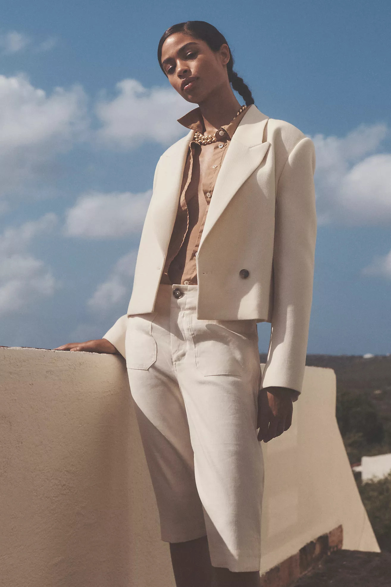 The Colette Longline Shorts by Maeve: Linen Edition | Anthropologie (US)