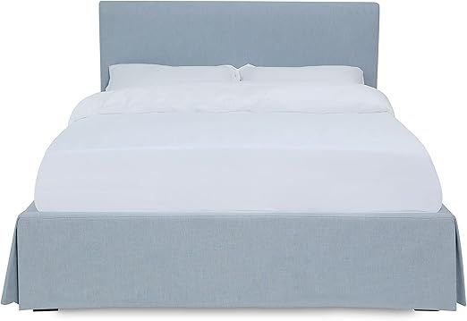 Modus Furniture Solid-Wood Upholstered Bed, California King, Shelby - Sky | Amazon (US)