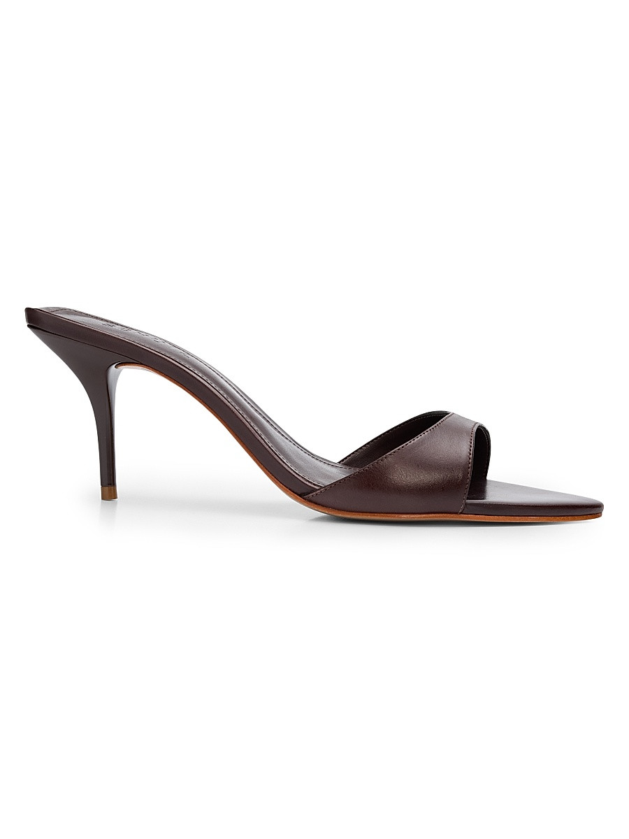 Women's Elodie 75MM Leather Sandals - Root Brown - Size 8.5 | Saks Fifth Avenue