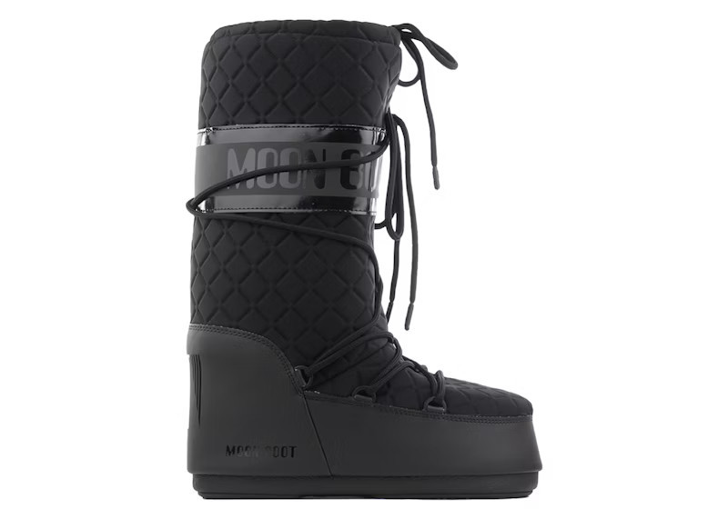 Moon Boot Icon Quilt Boot Sneakers in Black | StockX