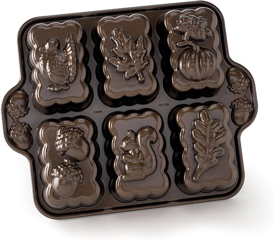 Nordic Ware Harvest Mini Loaf Pan, 5-Cup, Bronze | Amazon (US)