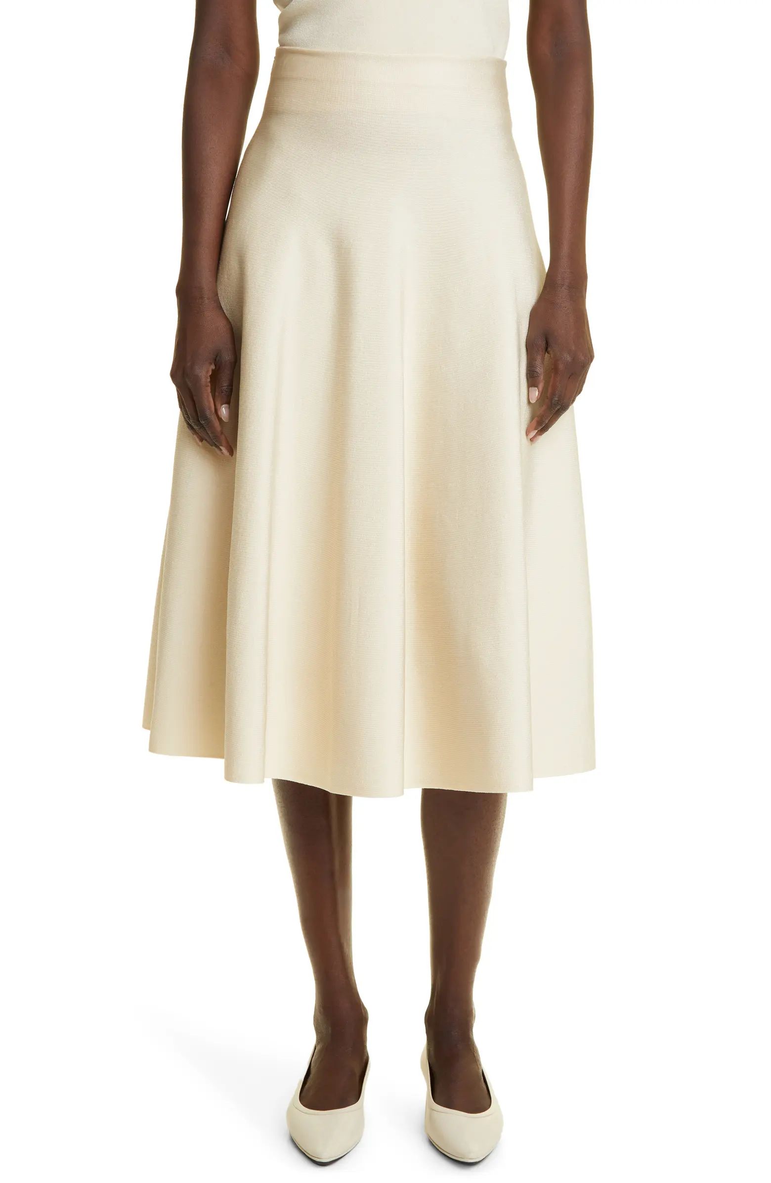 The Row Cindy A-Line Midi Skirt | Nordstrom | Nordstrom