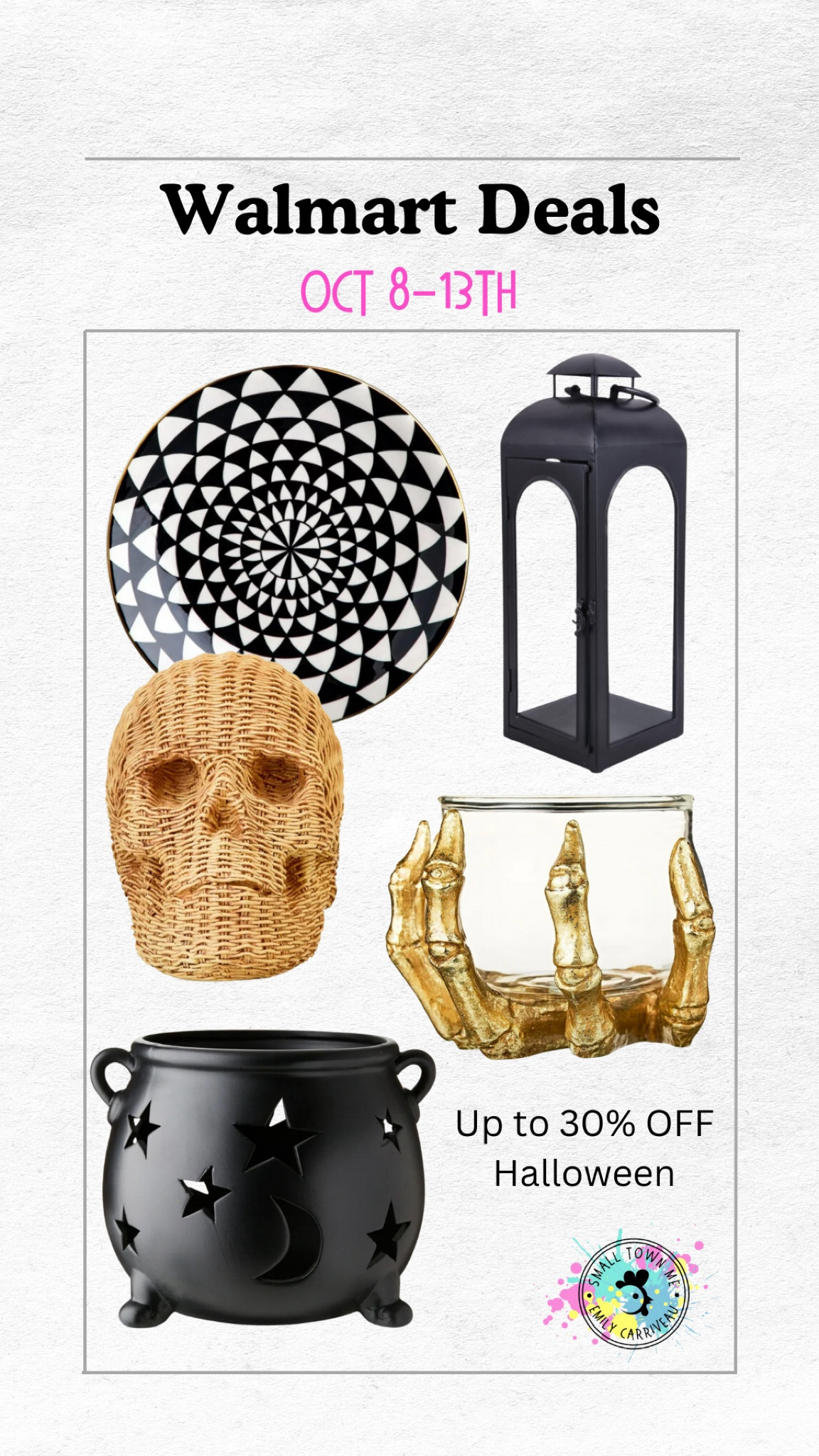 Walmart is having significant deals on their Halloween stuff right now! Loving this wicker skull & starry cauldron. 

#LTKSaleAlert #LTKHalloween #LTKHome