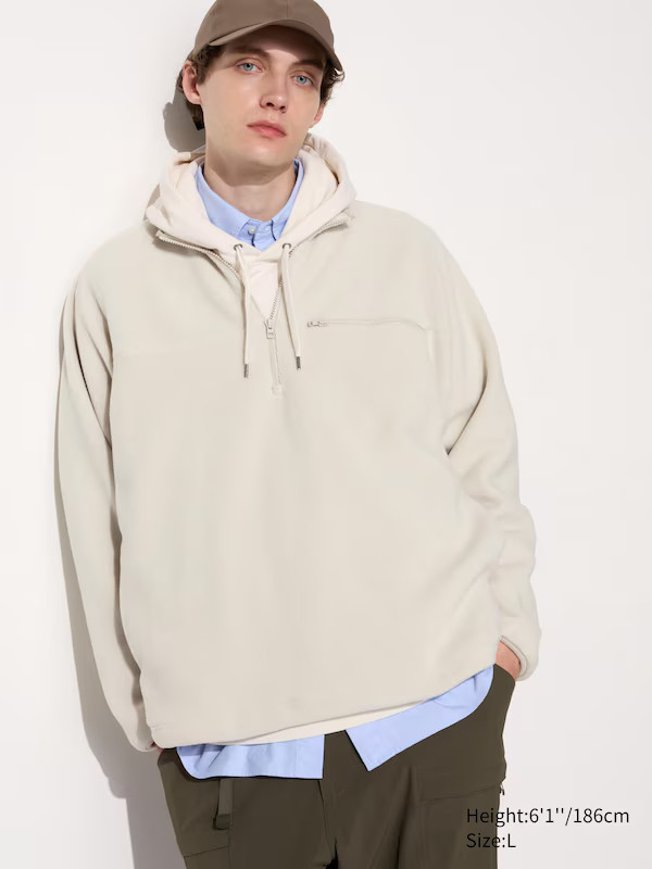 Fleece Half-Zip Oversized Pullover | UNIQLO (US)