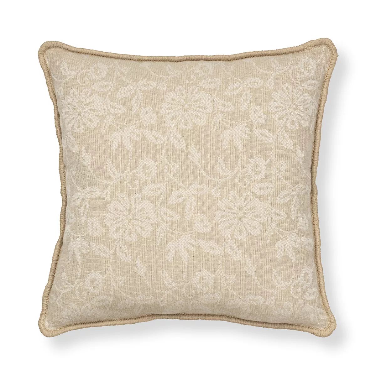 Sonoma Goods For Life® 18x18 Tan Woven Floral Pillow | Kohl's