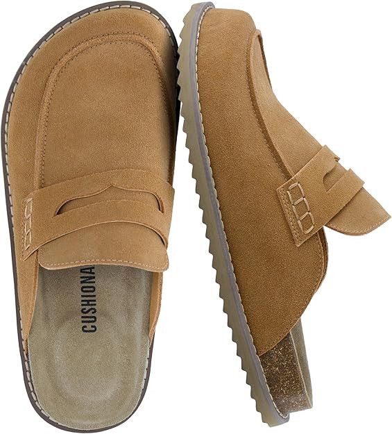 CUSHIONAIRE Zola Women’s Penny Clog Mule – Suede Slip-On with Memory Foam, Cork Footbed & Fle... | Amazon (US)