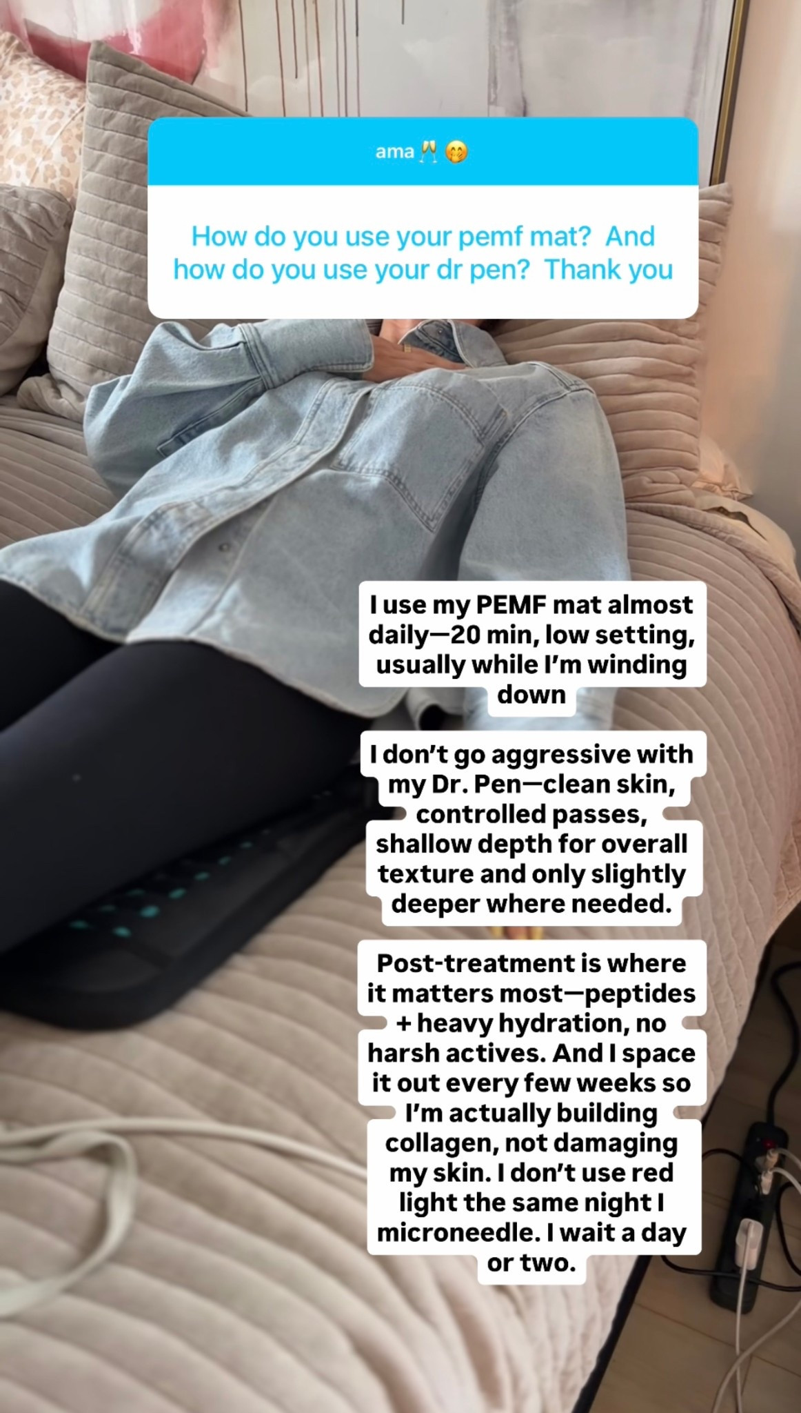 My PEMF Mat and what I use for micro needling. The actual pen I use is the Dr. Pen m8

#LTKOver40 #LTKstorytime #LTKBeauty