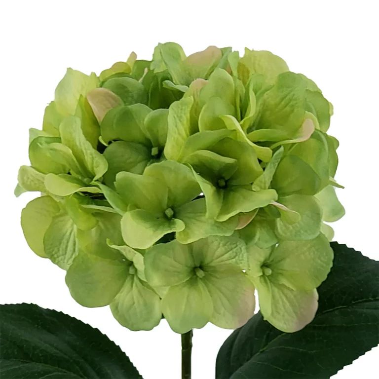 Mainstays 24 inch Artificial Flower Hydrangea Stem, Green Color. Indoor Use. | Walmart (US)