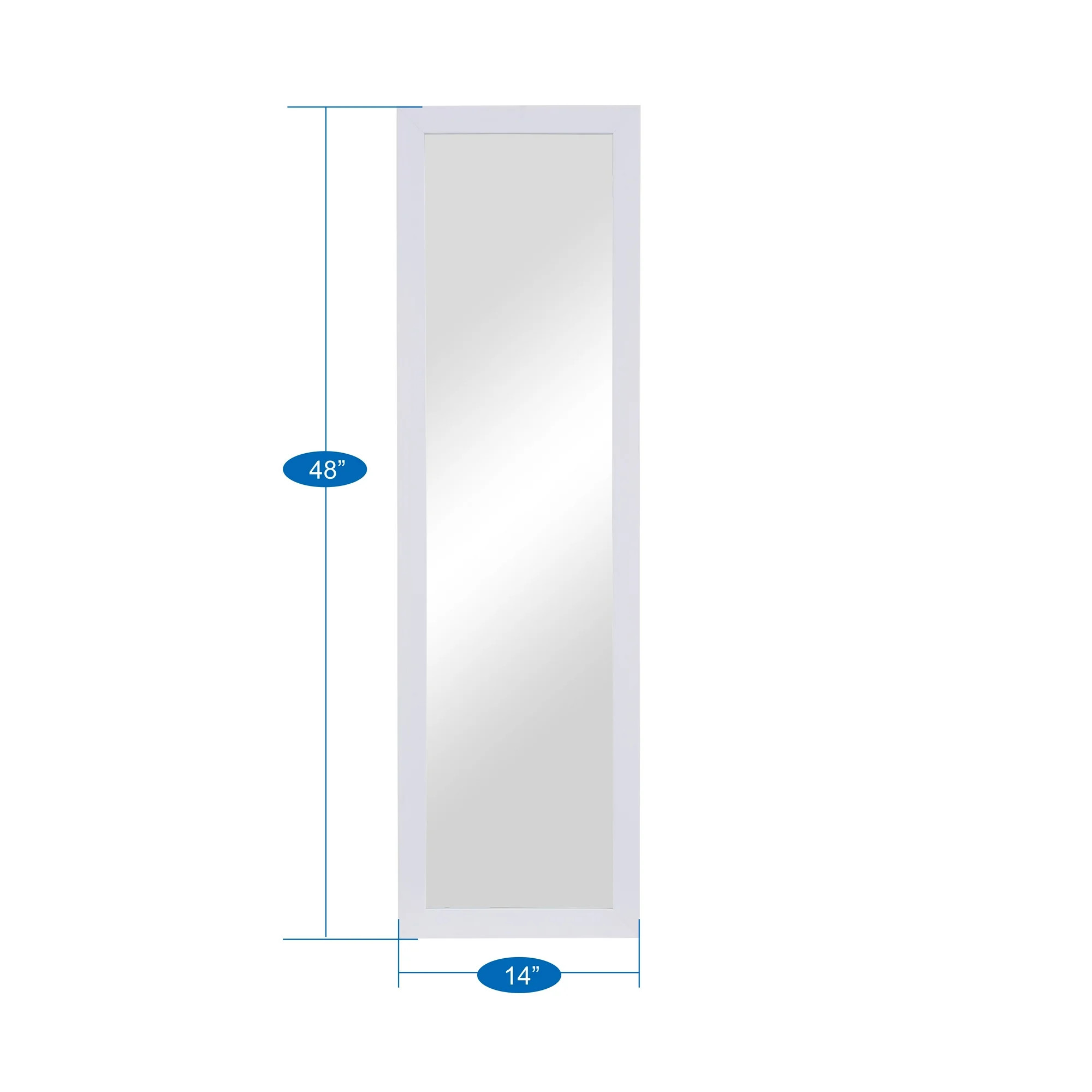 Over the Door Mirror Espresso 48" x 14" by Naomi Home | Walmart (US)