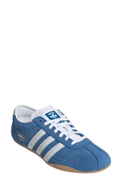 adidas Tokyo Low Top Suede Sneaker in Bluebird/White/Gum at Nordstrom, Size 8.5 | Nordstrom